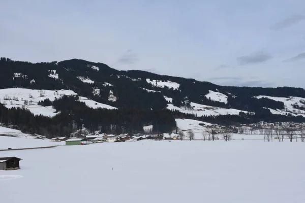 Kirchberg Tirol Langlaufloipe Brixental Tirol — Stok fotoğraf