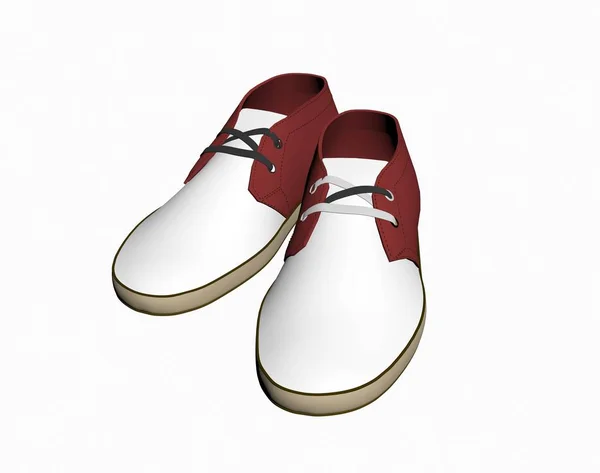 Vrouwelijke Schoenen Witte Achtergrond — Stockfoto