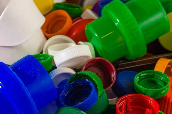 Muchas Tapas Colores Plástico — Foto de Stock