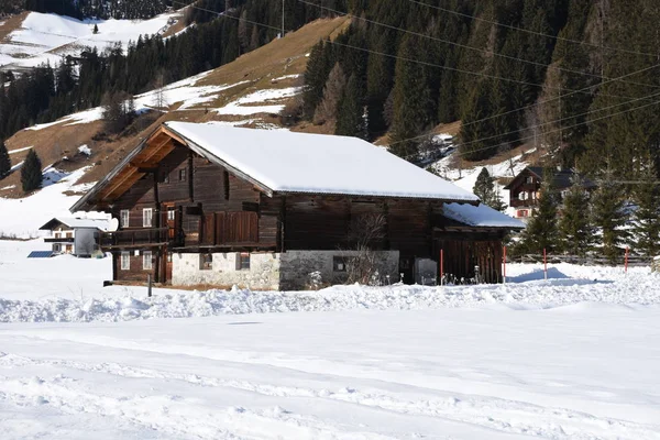 Aldeia Aldeia Montanha Tradicional Tirol Leste Derreggen Jakob Derroreggen Casa — Fotografia de Stock