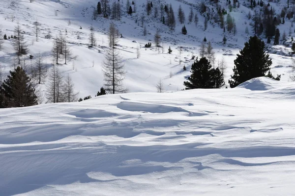 Stallersattel Defereggen Deriva Ghiaccio Neve Luce Ombra Inverno — Foto Stock