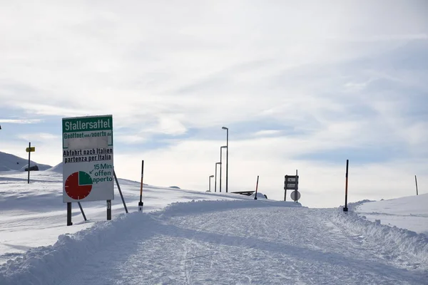 Stallersattel Defereggen Valley Antholz Valley State Border Pass Closed Winter — Foto de Stock
