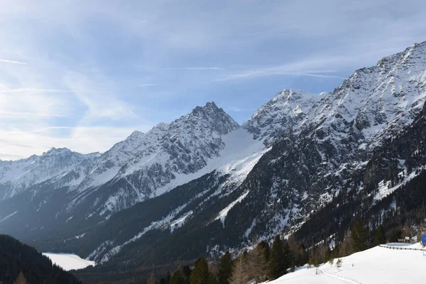 Stallersattel Antholz Valley Lake Antholz Lake Mountain Pass Pass Border — Foto de Stock