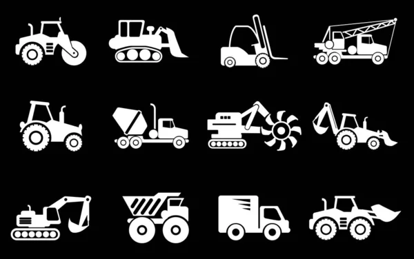 Construction Machines Simply Symbols Web User Interface — Stock Photo, Image