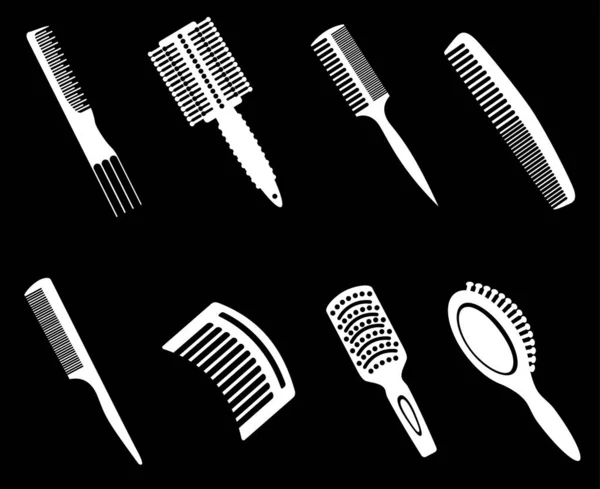 Hairbrushes Silhouette 사용자 인터페이스의 — 스톡 사진