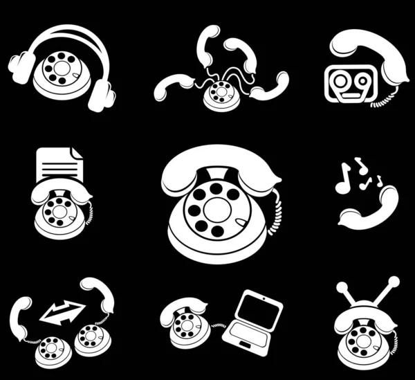 Telefon Prostu Symbole Dla Interfejsu Www Użytkownika — Zdjęcie stockowe
