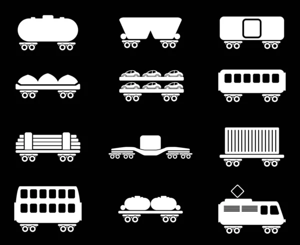 Tráfico Ferrocarril Transporte Mercancías Simplemente Símbolos Para Web Interfaz Usuario — Foto de Stock