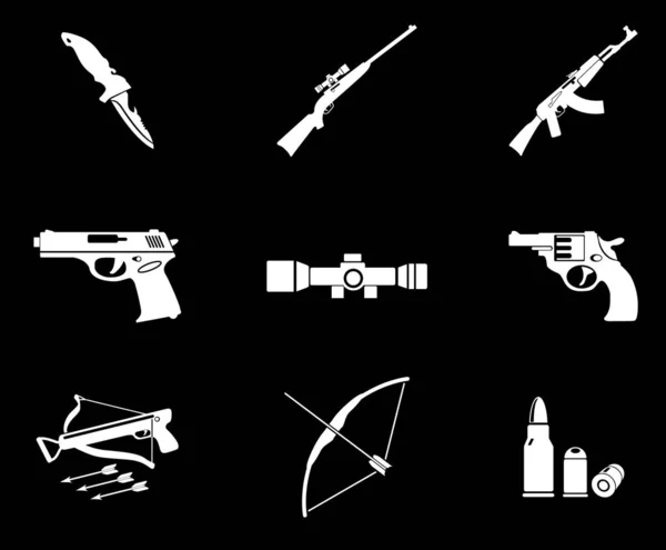 Waffe Einfach Symbole Für Web Und Benutzeroberfläche — Stockfoto