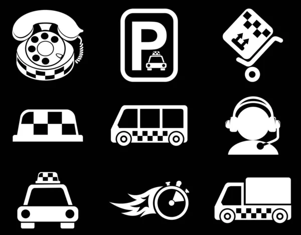 Υπηρεσίες Ταξί Απλά Σύμβολα Για Web Και User Interface — Φωτογραφία Αρχείου