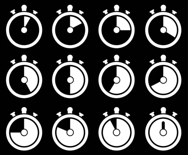 Timer Einfach Symbole Für Web Und Benutzeroberfläche — Stockfoto