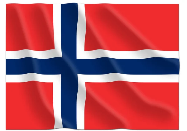 Norwayflagga Bakgrund Närbild — Stockfoto