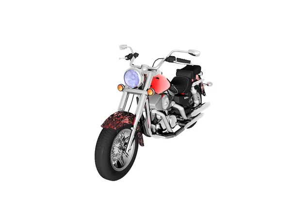 Motorcykel Vit Bakgrund Vektor — Stockfoto