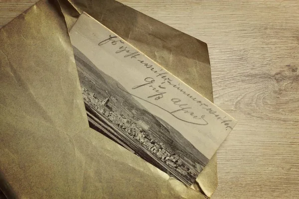 Old Envelope Historical Postcard — Stock Photo, Image