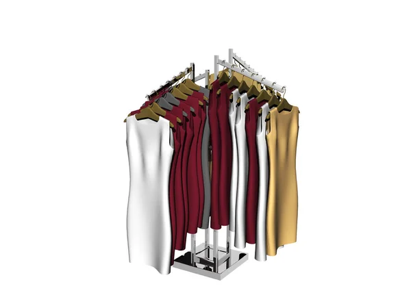 Set Clothes Hanging Hanger — Stock Photo, Image