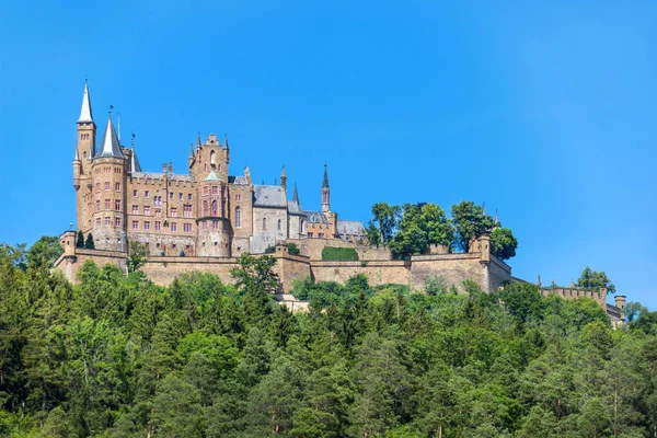 Burg Hohenzollern Deutschland Sommer Mit Blauem Himmel — Stockfoto