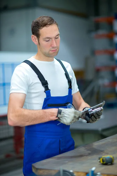 Worker Work Bench Factory — Stock Photo, Image