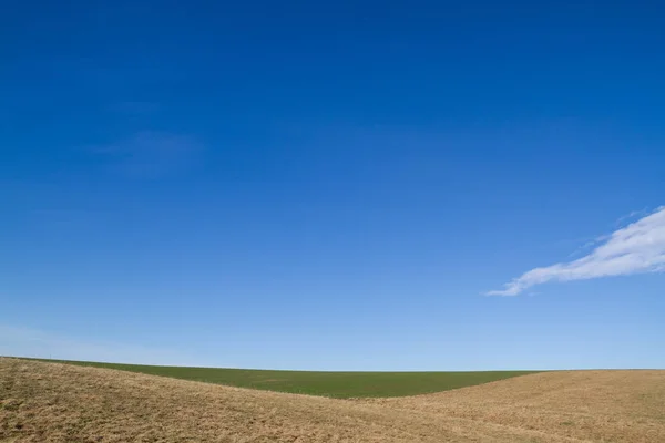 Prado Con Campo Invierno — Foto de Stock