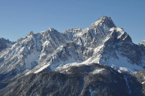 Italien Südtirol Dolomiten Sexten Sexten Dolomiten Helm Innichen Wintersport — Stockfoto