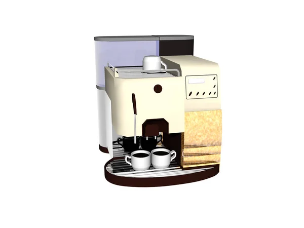 エスプレッソを入れたコーヒーマシン — ストック写真