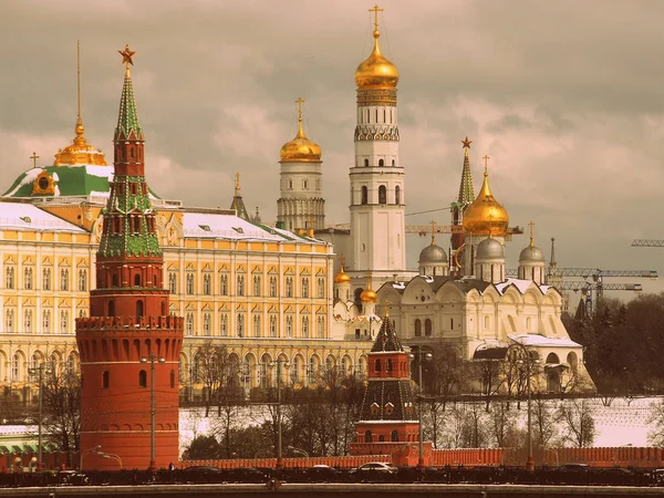 Вид Кремль Москве Россия — стоковое фото