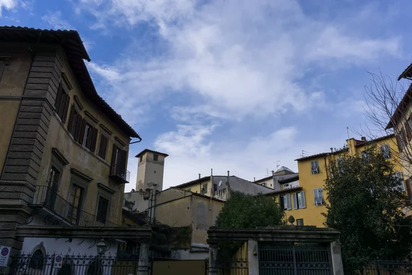 Florencia Casa Edificio Arquitectura Vista Desde Calle Abajo —  Fotos de Stock