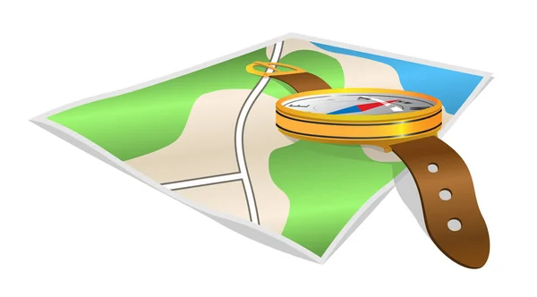 Map Compass Vector Illustration Eps — Stock Photo, Image