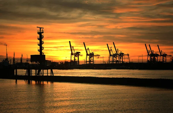 Havenstad Hamburg Duitsland — Stockfoto