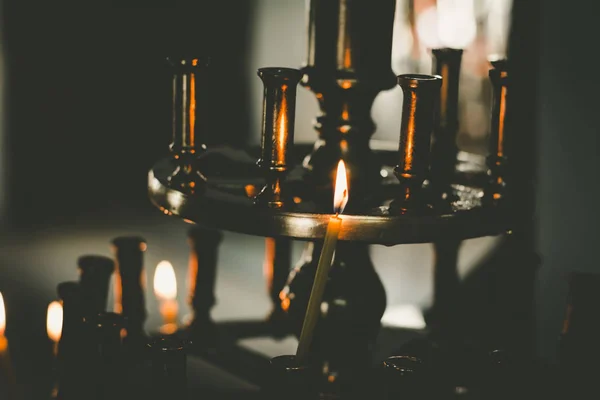 Religiöse Kerze Tempel Zum Gebet — Stockfoto