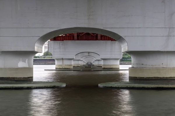 Most Seongsan Nad Rzeką Han Zabrany Tuż Przed Zachodem Słońca — Zdjęcie stockowe