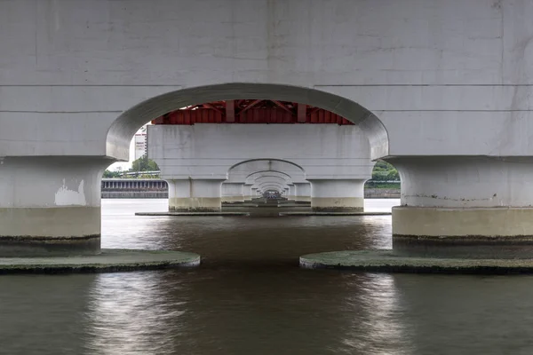 Seongsan Brug Han Rivier Genomen Tijdens Vlak Voor Zonsondergang Wanneer — Stockfoto