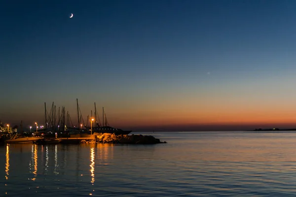 Puesta Sol Isla Paros Grecia — Foto de Stock