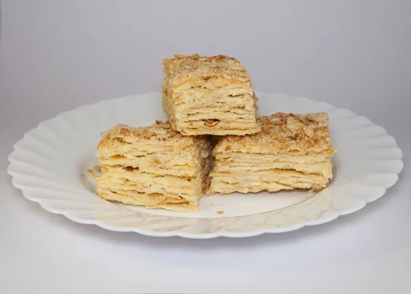 Bir Tabakta Yapımı Pasta Dilimleri — Stok fotoğraf