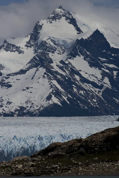 Nézd Meg Egyik Fronton Gleccseren Perito Moreno Los Glaciares Nemzeti — Stock Fotó