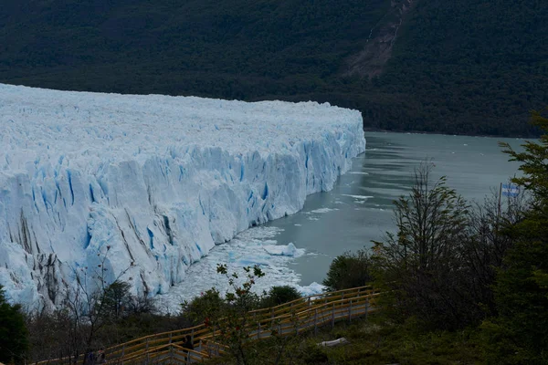 Widok Jeden Frontów Lodowca Perito Moreno Parku Narodowym Los Glaciares — Zdjęcie stockowe