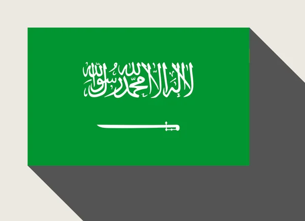 Bandera Arabia Saudita Estilo Plano Diseño Web —  Fotos de Stock