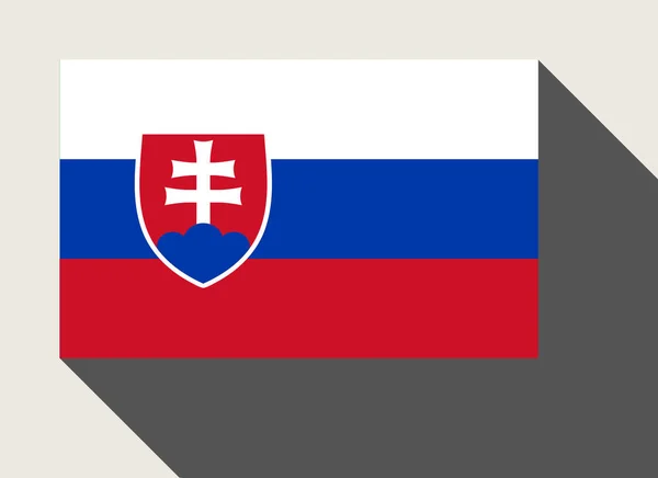 平面网页设计风格的斯洛伐克国旗 — 图库照片