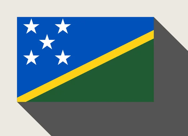 Salomonseilanden Vlag Platte Web Design Stijl — Stockfoto