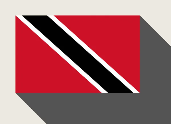 特立尼达和多巴哥 旗帜在平面网页设计风格 — 图库照片