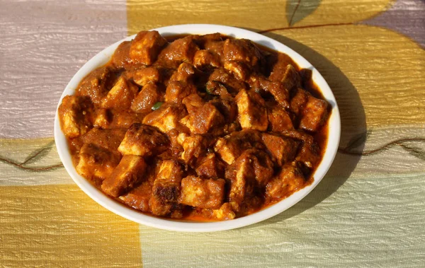 Paneer Manteiga Masala Shahi Paneer Queijo Cozido Com Curry Prato — Fotografia de Stock