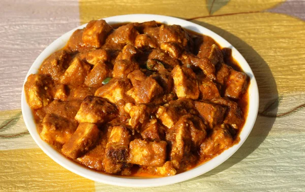Butter Paneer Masala Shahi Paneer Cheese Cooked Curry Indian Dish — Stockfoto