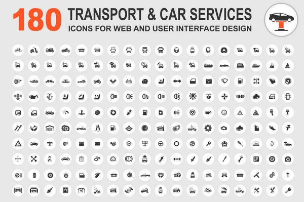 Servicio Coches Algunos Tipos Icono Transporte —  Fotos de Stock