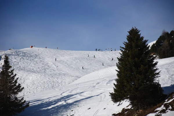 Χειμερινά Σπορ Χειμώνας Χιόνι Σκι Βουνό Zettersfeld Lienz Ανελκυστήρα — Φωτογραφία Αρχείου