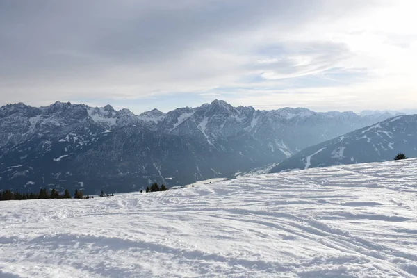 Kayak Merkezi Kayak Merkezi Kayak Merkezi Piste Dağ Zettersfeld Lienz — Stok fotoğraf