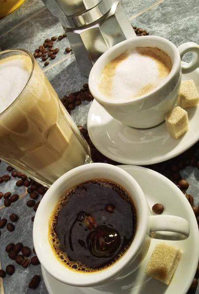 Nahaufnahme Von Kaffee Heißgetränk — Stockfoto