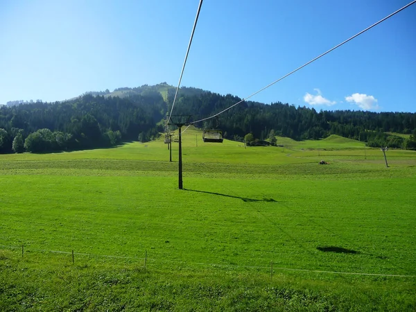 Stoeltjeslift Skigebieden Oostenrijk — Stockfoto