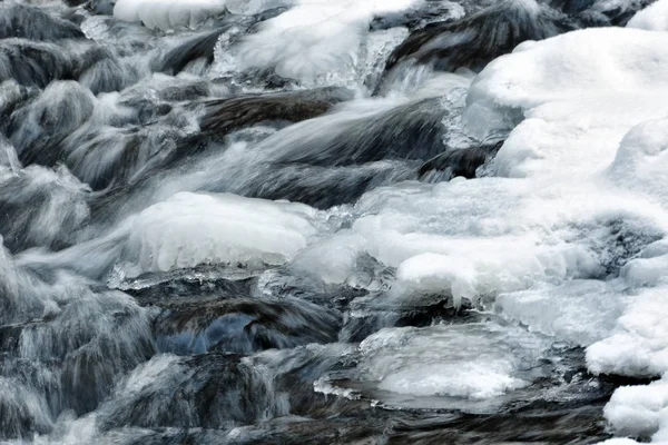 River Iced Partly — Stock Photo, Image
