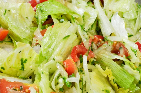 Vegyes Saláta Paradicsom Zöldsaláta — Stock Fotó