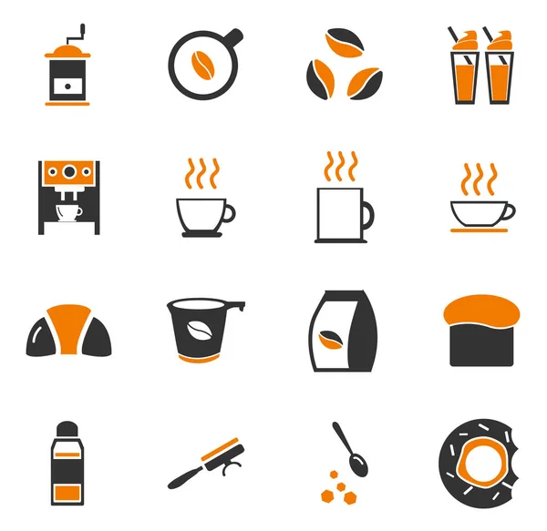 Café Simplemente Iconos Para Web Las Interfaces Usuario —  Fotos de Stock