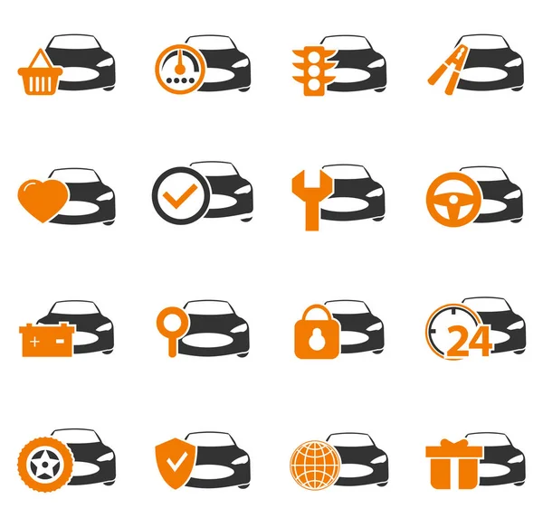 Servicio Coches Simplemente Iconos Para Las Interfaces Web Usuario — Foto de Stock