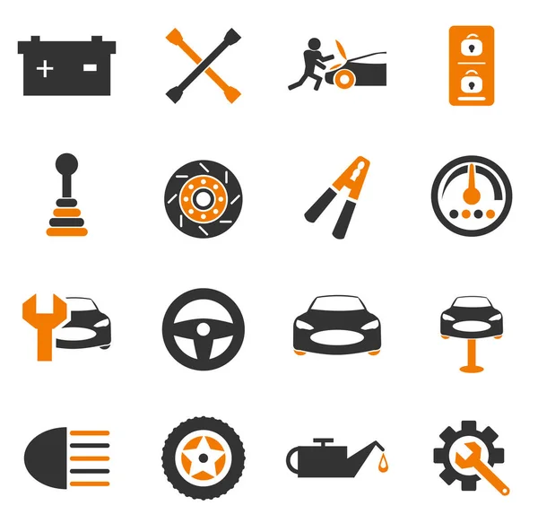 Auto Service Einfach Symbole Für Web Und Benutzeroberflächen — Stockfoto